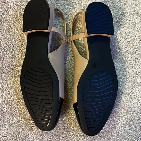 Xappeal Women's Tan and Black Slingback Shoes - Picture 3 of 5